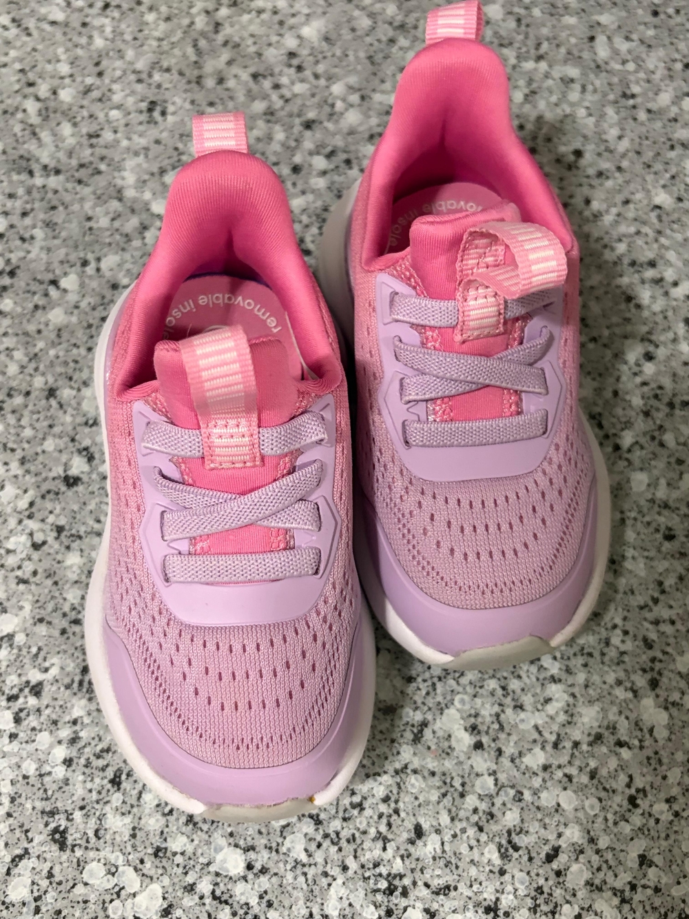 Kids Pink Lightweight Athletic Sneakers